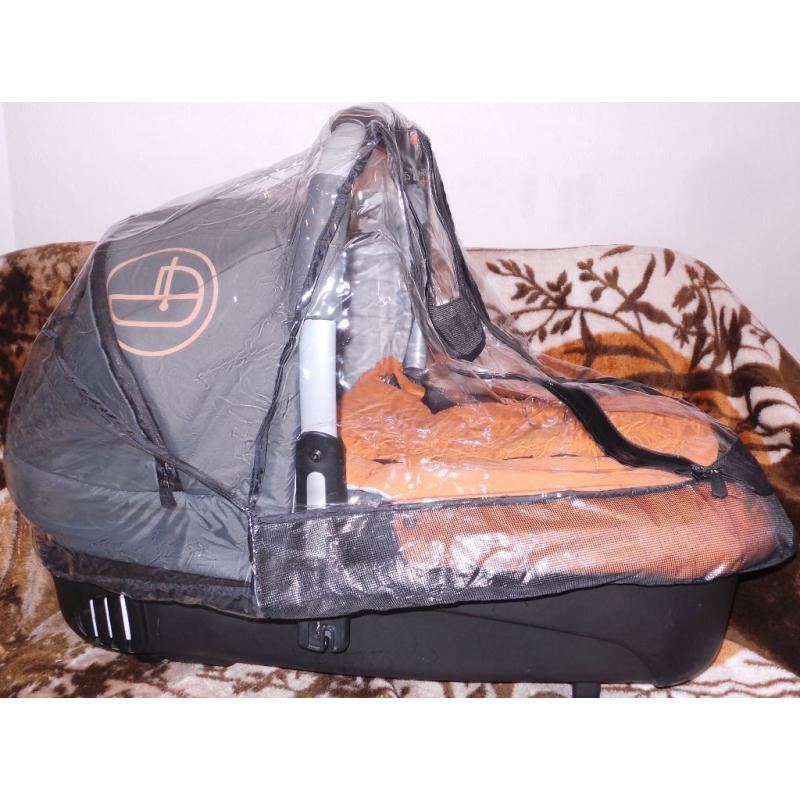 JANE SLALOM CARRYCOT/ RAIN COVER,FOOT APRON, JONE LEWIS MATTRESS,INSTRUCTIONS,