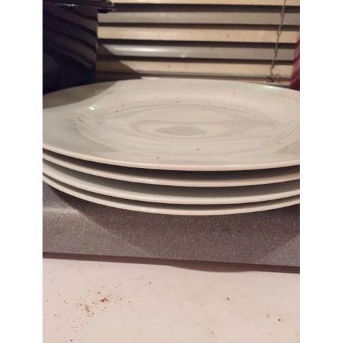 Large white plates