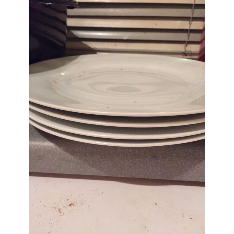 Large white plates