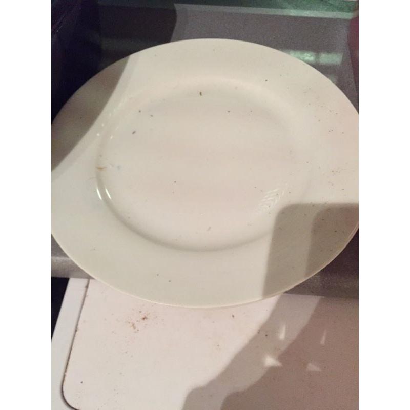 Large white plates