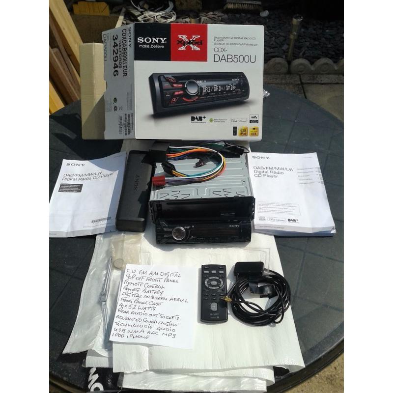 Sony Dab500U Digital Car Radio