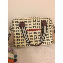 Pink lining nappy change bag