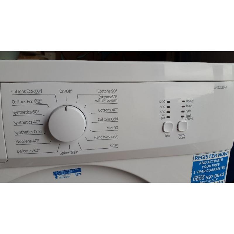 Washing mashine beko wm62125w 6kg 1200rmp A+