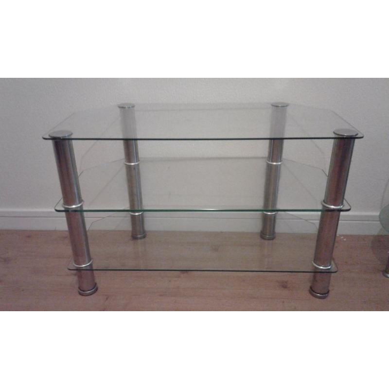 Glass tv stand and glass table