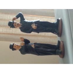 2 x CHARLIE CHAPLIN ORNAMENTS