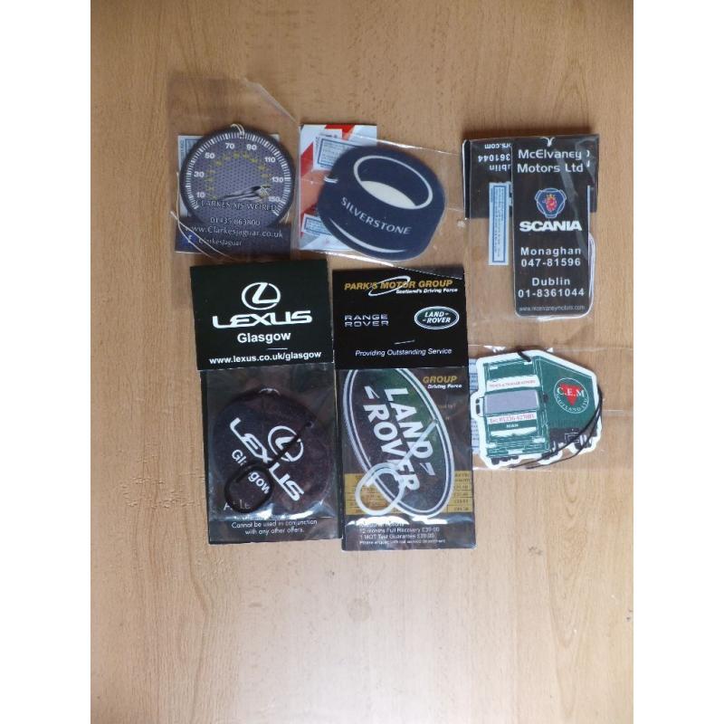 collection car air freshners Land rover etc