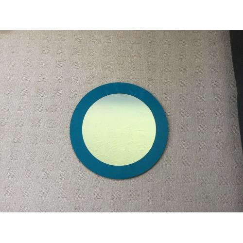 Turquoise circular mirror