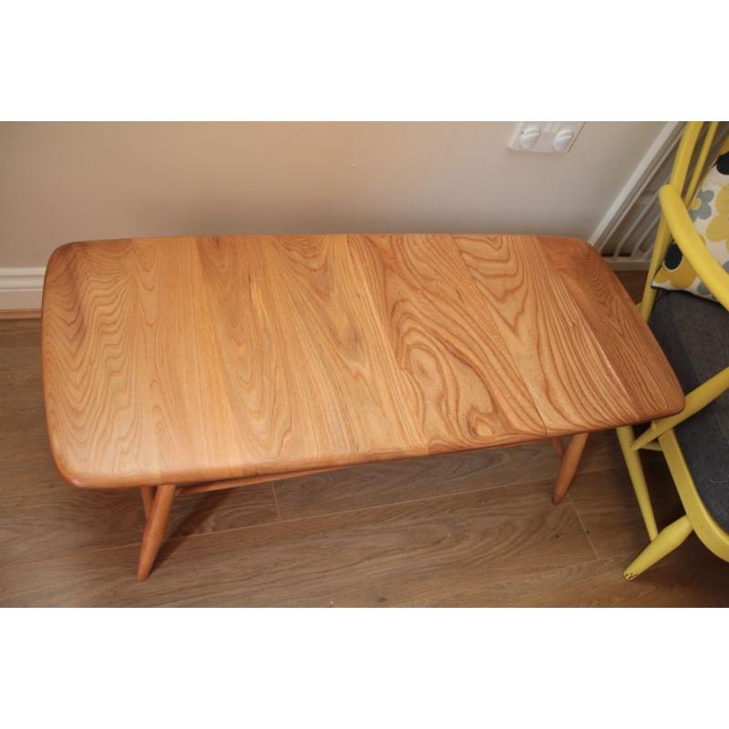 Vintage Retro 60's Ercol Windsor Rectangular Coffee Table with Magazine Rack