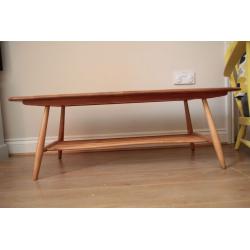 Vintage Retro 60's Ercol Windsor Rectangular Coffee Table with Magazine Rack
