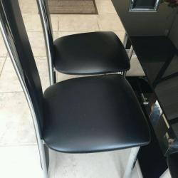 Black Glass Dining Table and 6 Chairs Hardly Used
