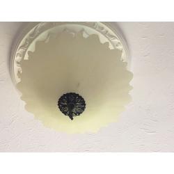 ivory/cream glass light fitting