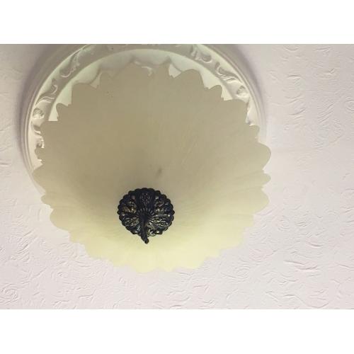 ivory/cream glass light fitting