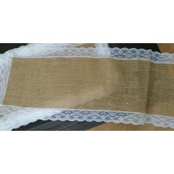 Hessian lace table runners, table plan, table numbers - rustic wooden theme items