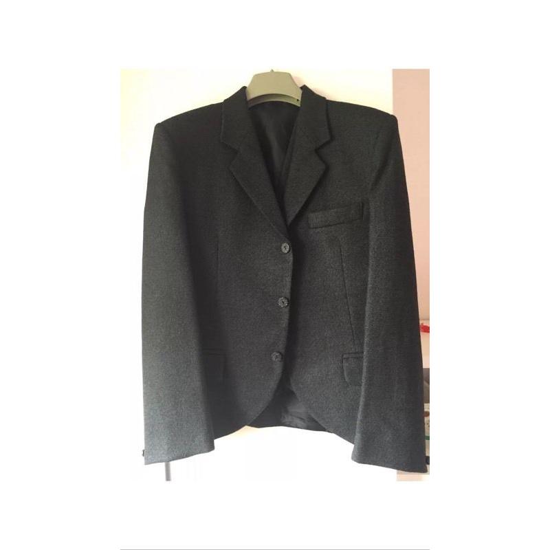 Brand new charcoal grey Crail Jacket and Waistcoat, size 40L