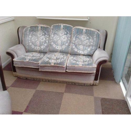 ** FREE TO COLLECTOR - Velour 3 piece suite - Very comfortable