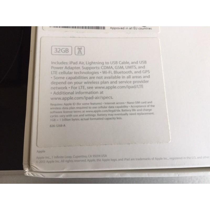 iPad Air 32GB Wifi + Cellular, immaculate condition