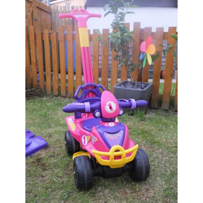 Chad Valley Pink an dPurple Buddy Quad