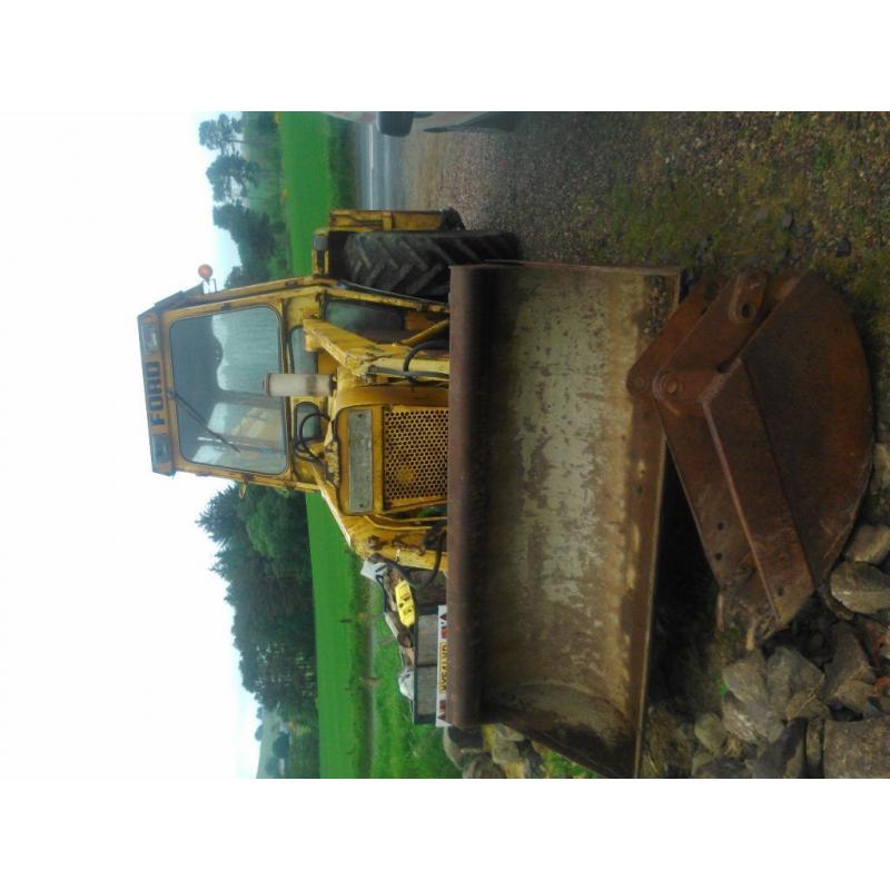 Ford 4550 digger, tractor, plant