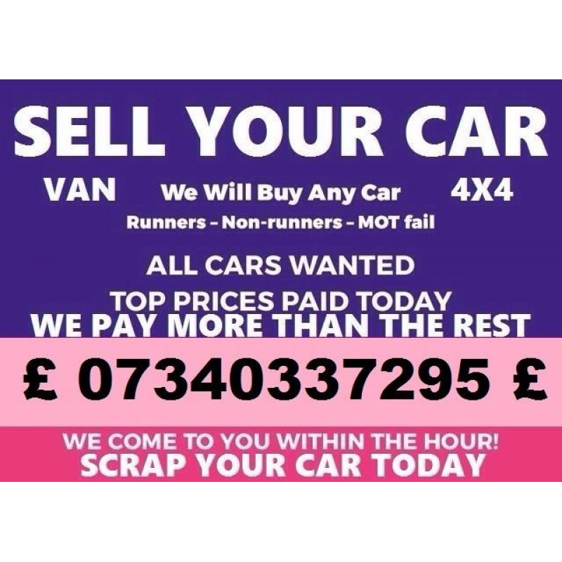 wanted cars vans trucks 4x4 mpvs caravans campers motorcycles quads diggers dumpers forklifts scrap'