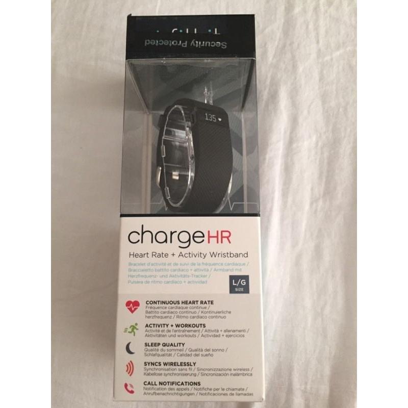 fitbit charge HR Black Size Large BRAND NEW AND NEVER BEEN OPENED