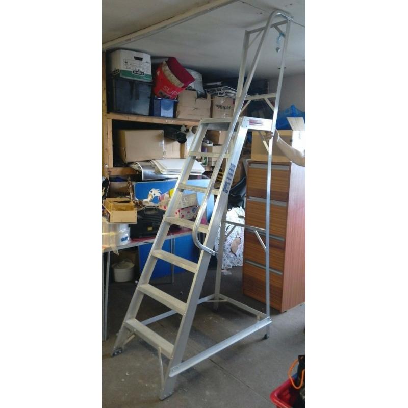 Taskmaster Step Ladders, Fixed Base with Handrail