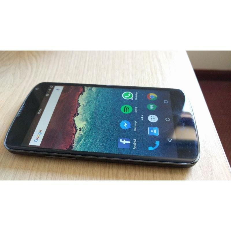 LG Nexus 4 16GB running Android Marshmallow 6.0.1 + Ringke Case - As New
