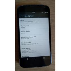 LG Nexus 4 16GB running Android Marshmallow 6.0.1 + Ringke Case - As New