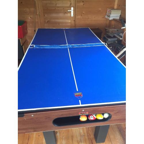 Indoor pool and table tennis table