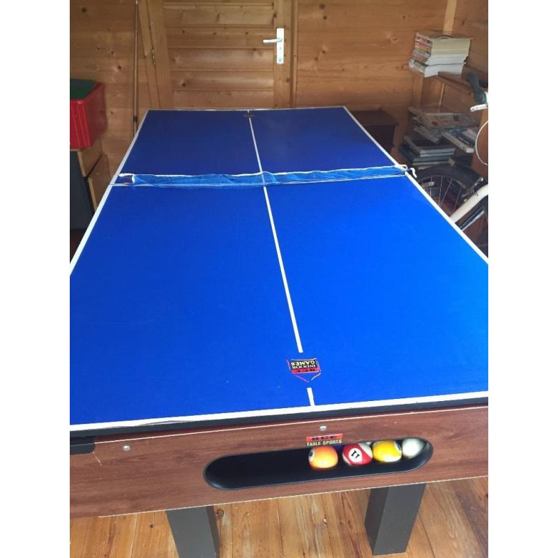 Indoor pool and table tennis table