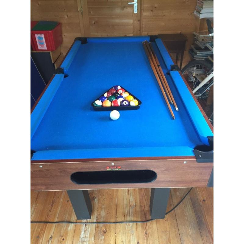 Indoor pool and table tennis table