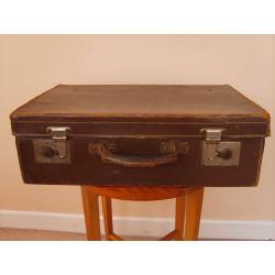 Vintage leather suitcase