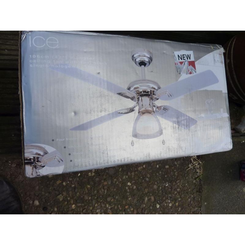 Ice Ceiling Light and Fan