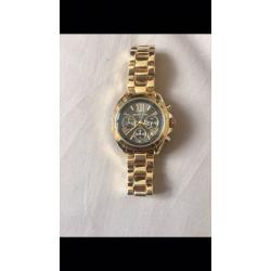 Michael kors gold with black dial watch