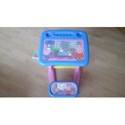 Peppa Pig Desk & Dominoes Excellent Condition!