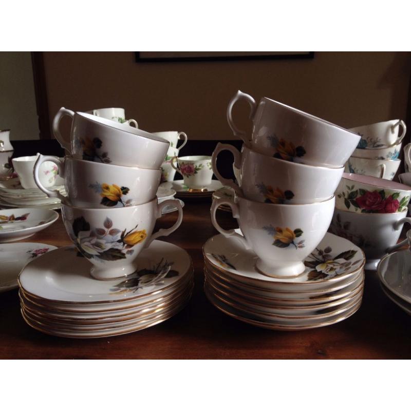 Over 200 pieces of vintage crockery - great for weddings/vintage tea shops etc