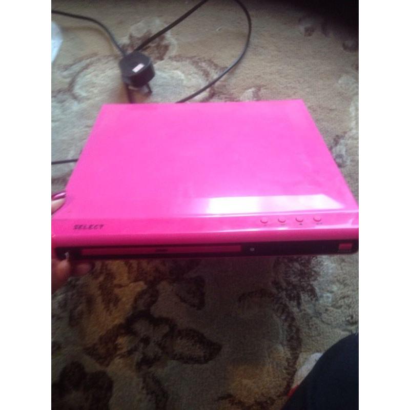 Pink DVD player