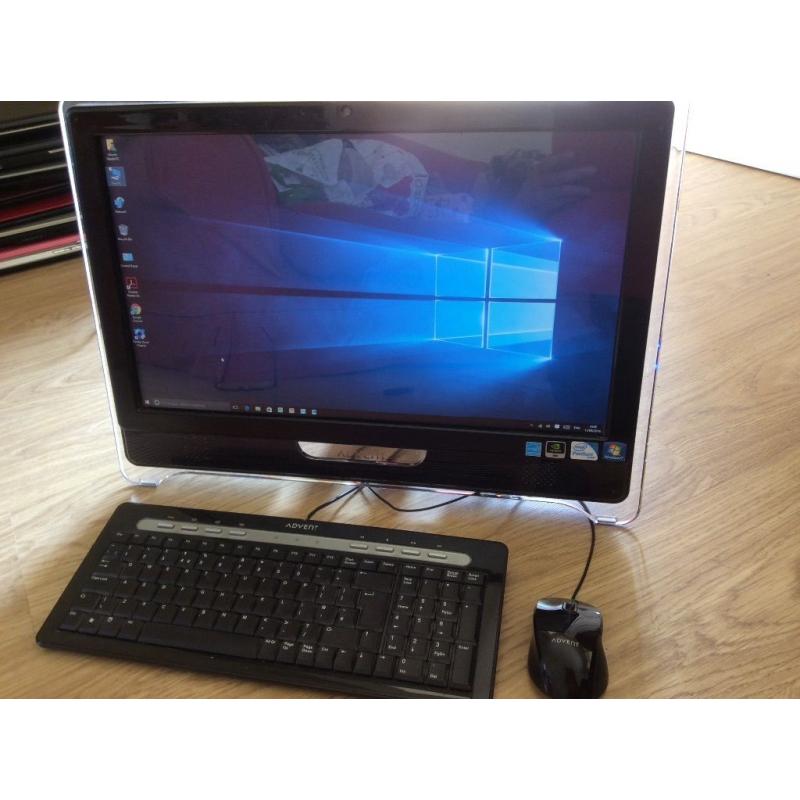 21.5" Touchscreen Windows 10 PC + Digital TV, DUAL CORE 2.20Ghz, 4Gb ram, 500Gb HDD,Microsoft Office