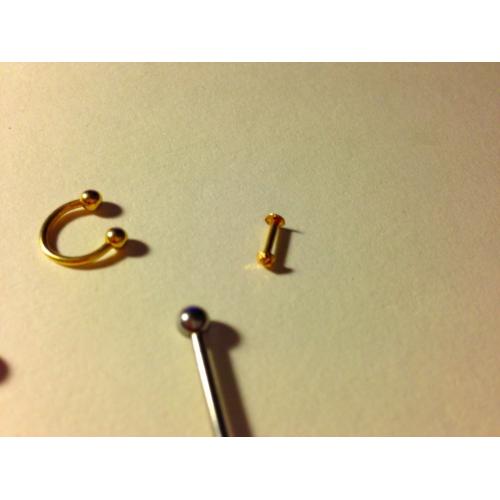Various Gold and Titanium Piercing Jewellery (lip, nose, eyebrow, septum etc)