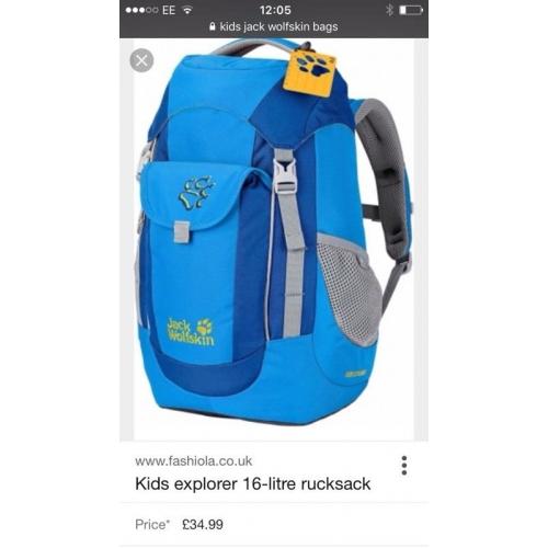 Kids jack wolfs kin bags 2 left