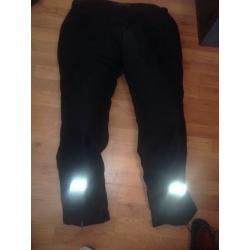 Armr motorcycle trousers size 3XL that's 49-51 inches with knee pad protector.