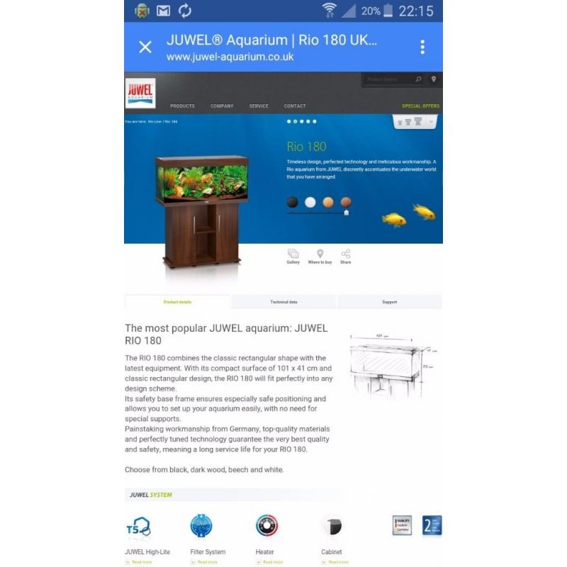 Juwel Rio 180 marine fish tank