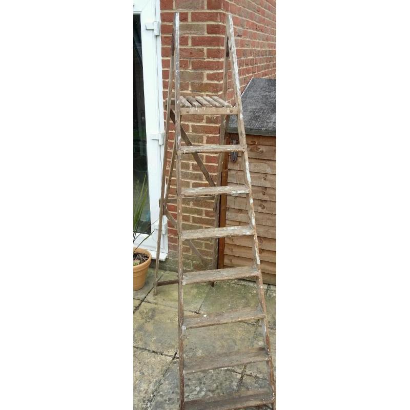 7ft wooden ladder /potential shabby chic project
