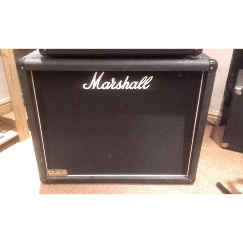 Marshall MG 100 HDFX head & JCM 1936 2x12 cab