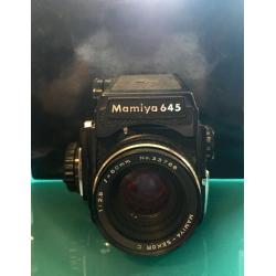 MAMIYA M645 MEDIUM FORMAT CAMERA WITH 80MM 2.8 - 150 O.N.O
