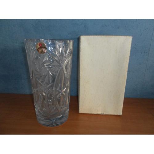 Vintage U.S.S.R. Lead Crystal Vase, Boxed