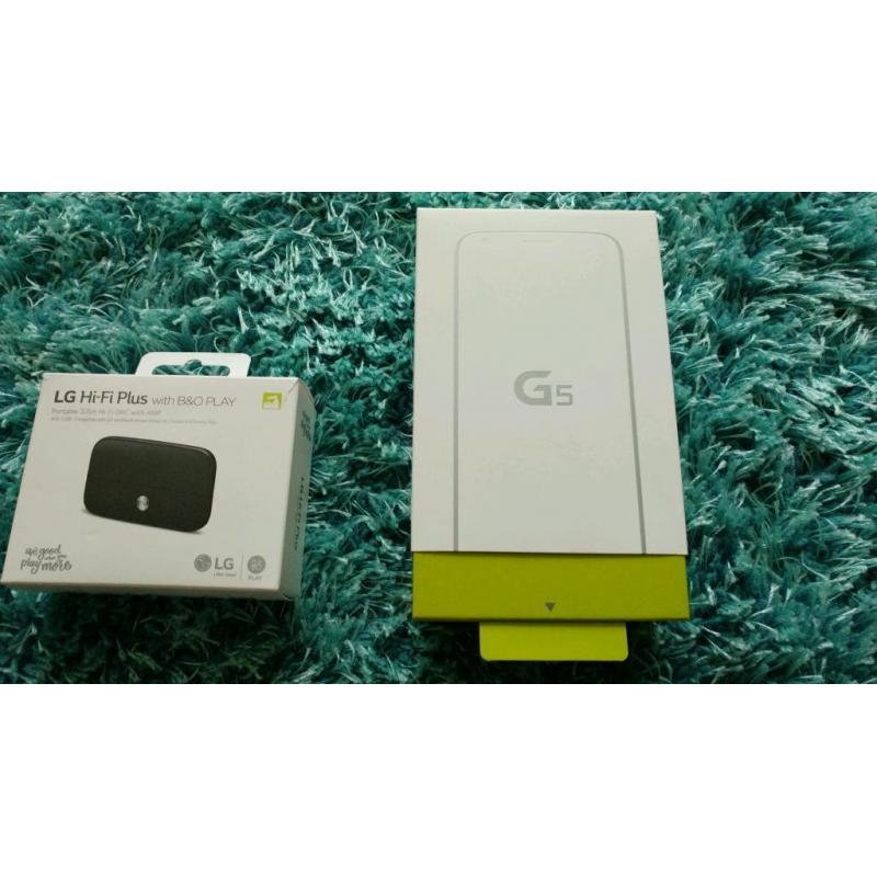 Swap lg g5 ltd edition silver mint cond + b&o hifi plus module