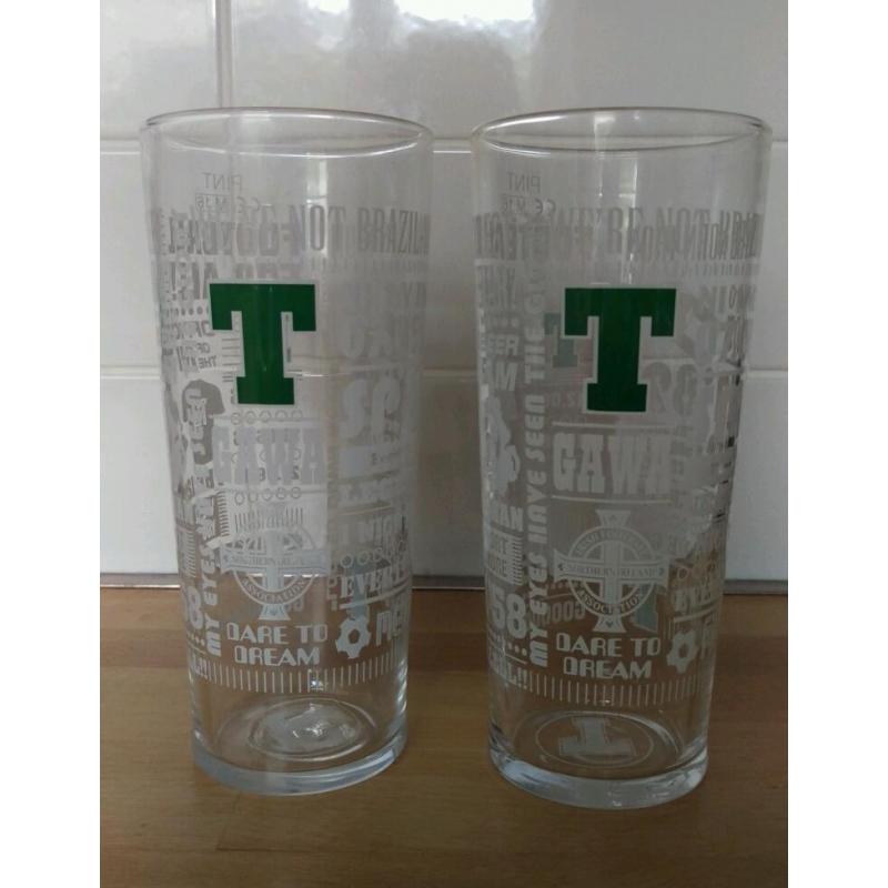 Tennant's northern Ireland limited edition glasses