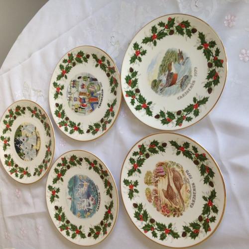 Twelve days of Christmas decorative Royal Grafton plates