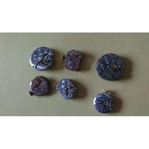 Collectible Rare old watch dials and mechanism x6