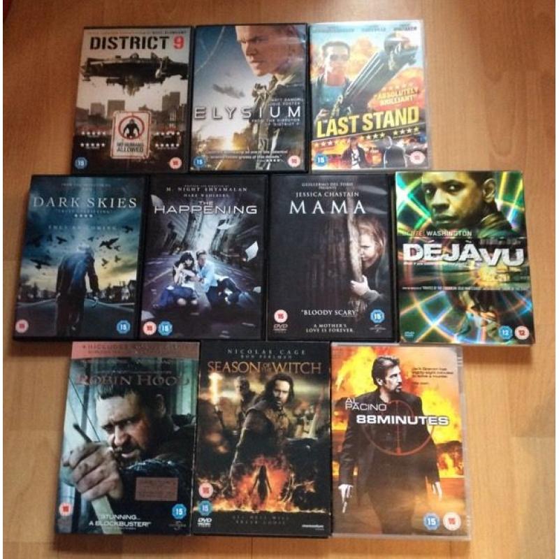 Job lot 10 DVDs thriller/action/horror (bundle #14)